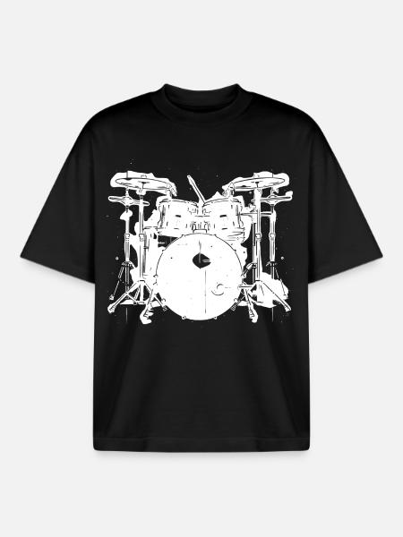 Percussion - T-shirt unisexe boxy épais biologique Stanley/Stella - noir
