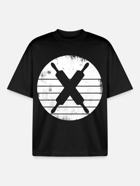 Rolling pin - Boxy Heavyweight Unisex Organic T-Shirt by Stanley/Stella - black