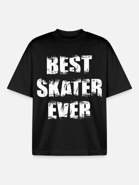 Best Skater Ever - Boxy Heavyweight Unisex Organic T-Shirt by Stanley/Stella - black