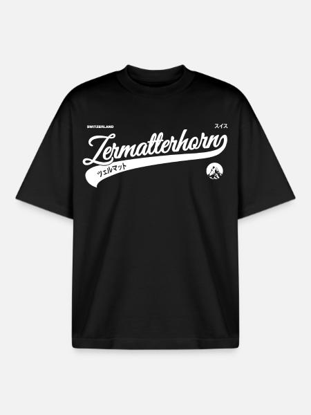 ZERMATTERHORN - Boxy Heavyweight Unisex Organic T-Shirt von Stanley/Stella - Schwarz