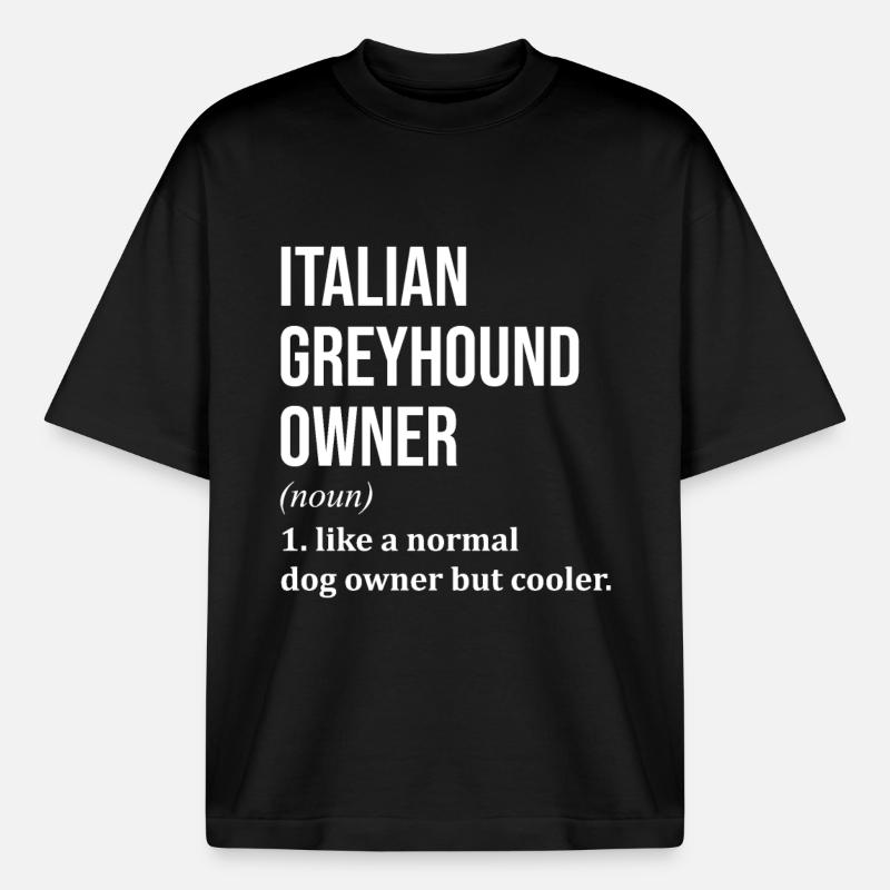 Greyhound - Boxy Heavyweight Unisex Organic T-Shirt by Stanley/Stella - black