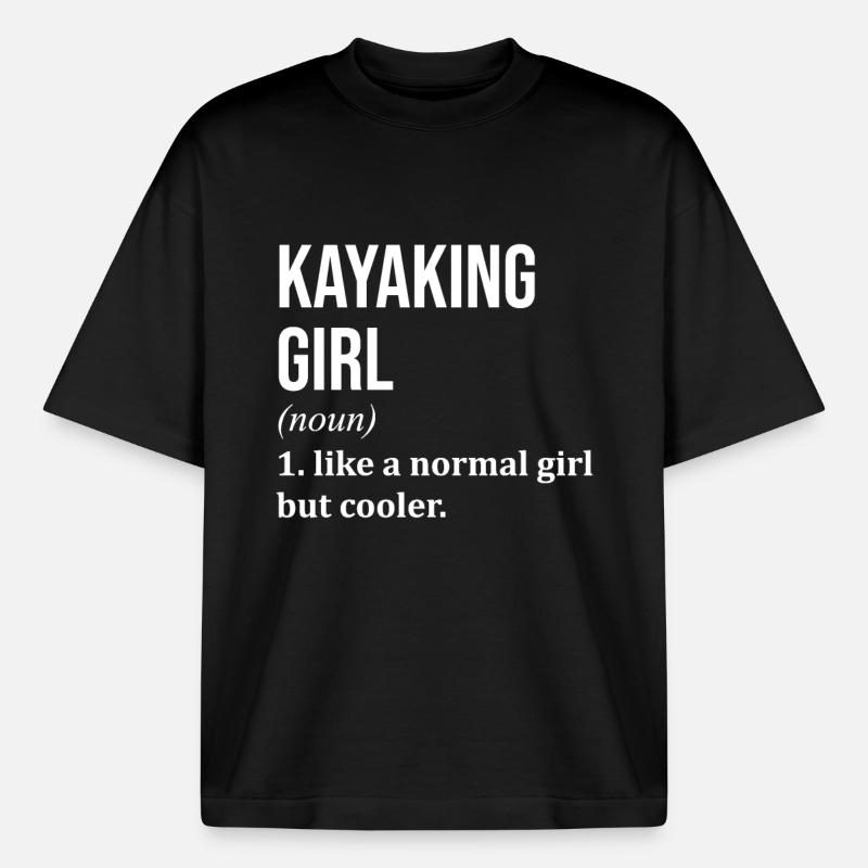 Kajak - Boxy Heavyweight Unisex Organic T-Shirt von Stanley/Stella - Schwarz
