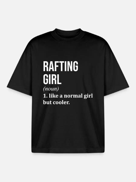 rafting - T-shirt unisexe boxy épais biologique Stanley/Stella - noir