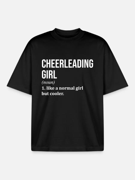 Cheerpom pom girls - T-shirt unisexe boxy épais biologique Stanley/Stella - noir