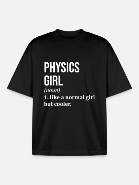 Physics - Boxy Heavyweight Unisex Organic T-Shirt by Stanley/Stella - black