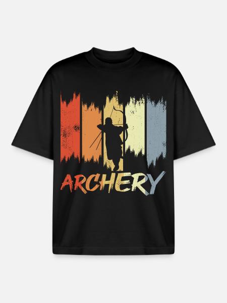 Archery - Boxy Heavyweight Unisex Organic T-Shirt by Stanley/Stella - black