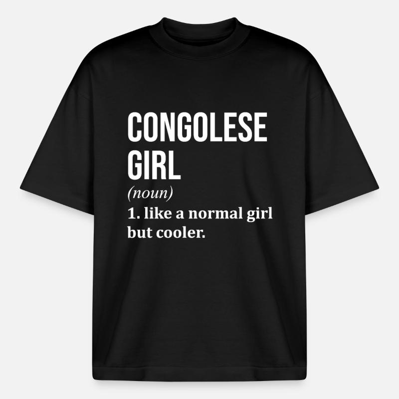 Congo - T-shirt unisexe épais coupe boxy Stanley/Stella - noir