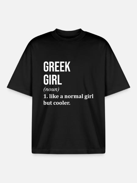 Grèce Grèce Grèce - T-shirt unisexe boxy épais biologique Stanley/Stella - noir