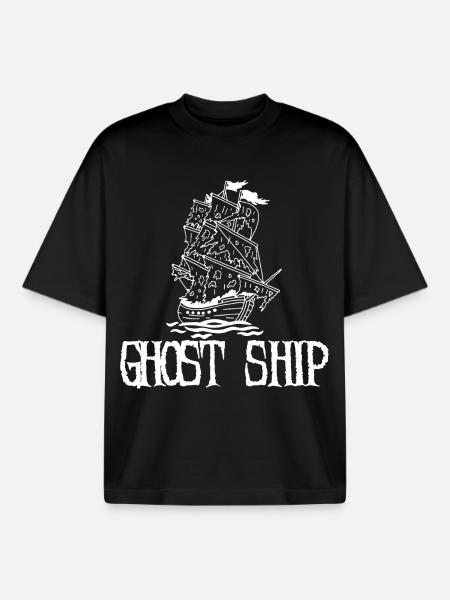 Bateau fantôme - T-shirt unisexe boxy épais biologique Stanley/Stella - noir
