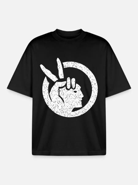 American Indian Movement flag - Boxy Heavyweight Unisex Organic T-Shirt by Stanley/Stella - black