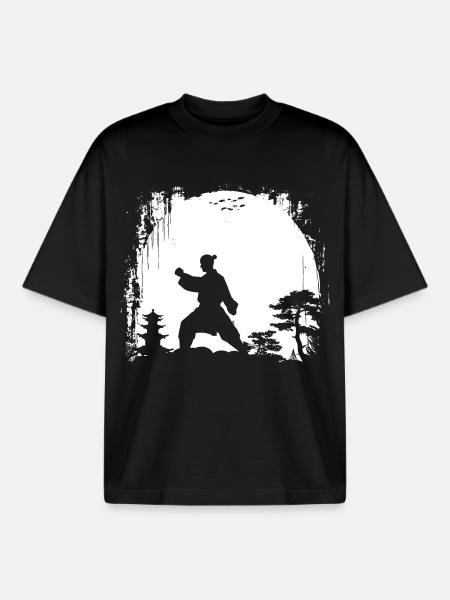 Female Karateka - Boxy Heavyweight Unisex Organic T-Shirt by Stanley/Stella - black