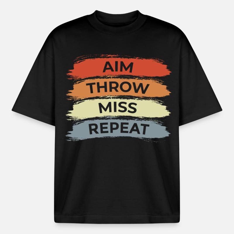 Viser Lancer Manquer Répéter - T-shirt unisexe épais coupe boxy Stanley/Stella - noir