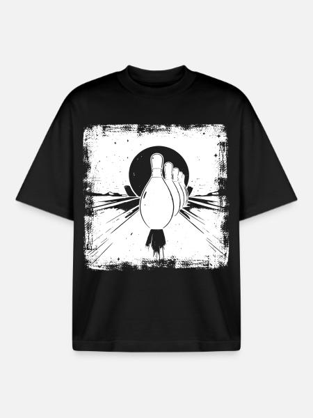 Quilles de bowling - T-shirt unisexe boxy épais biologique Stanley/Stella - noir