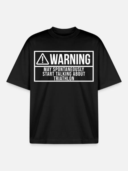 Triathlon Triathlon Triathlon - Boxy Heavyweight Unisex Organic T-Shirt by Stanley/Stella - black