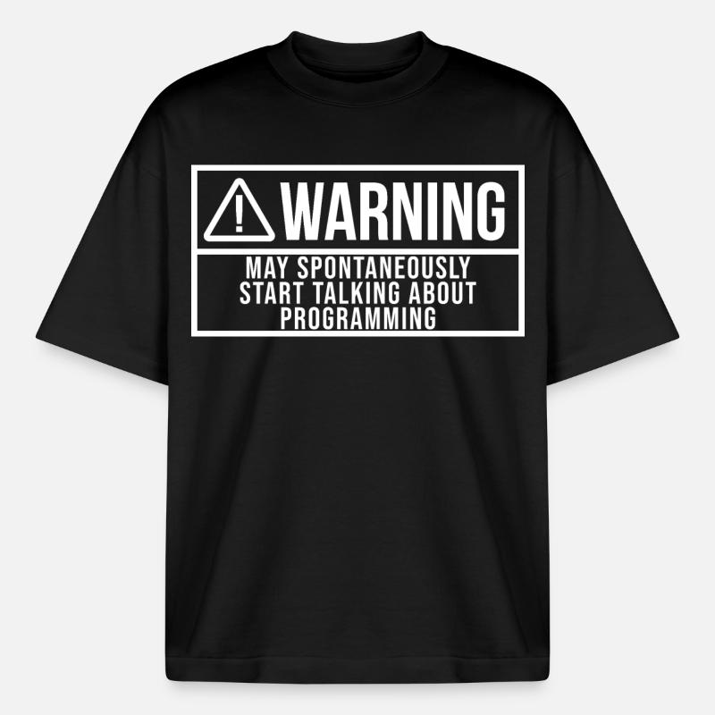 programmation - T-shirt unisexe épais coupe boxy Stanley/Stella - noir