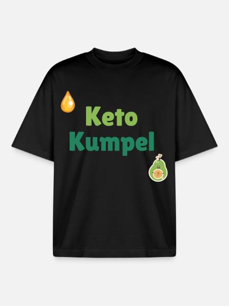 Keto Buddy - Boxy Heavyweight Unisex Organic T-Shirt by Stanley/Stella - black