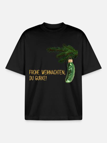 Weihnachtsgurke - Boxy Heavyweight Unisex Organic T-Shirt von Stanley/Stella - Schwarz