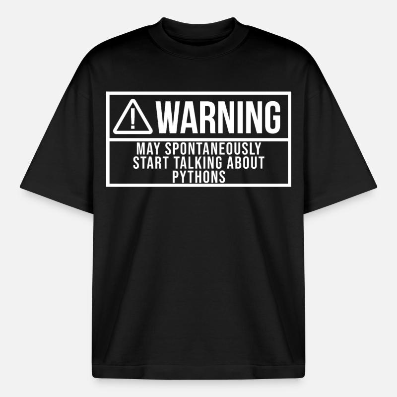 Python - Boxy Heavyweight Unisex Organic T-Shirt von Stanley/Stella - Schwarz