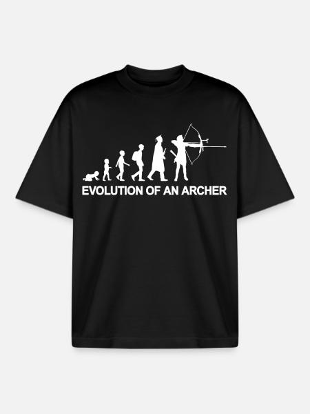 Child to archer - Boxy Heavyweight Unisex Organic T-Shirt by Stanley/Stella - black