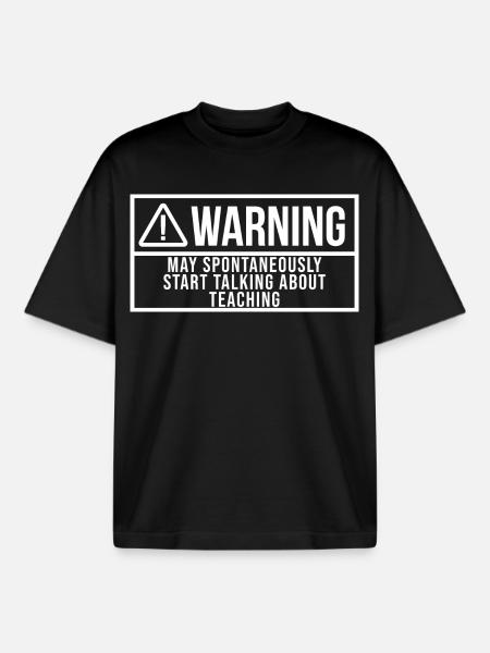 Teacher - Boxy Heavyweight Unisex Organic T-Shirt by Stanley/Stella - black