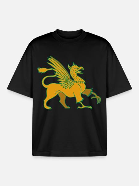 Fabelhaftes Tier, der Greif - Boxy Heavyweight Unisex Organic T-Shirt von Stanley/Stella - Schwarz