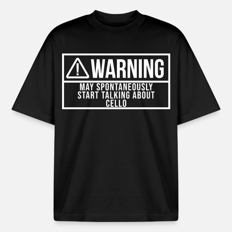 violoncelle - T-shirt unisexe épais coupe boxy Stanley/Stella - noir