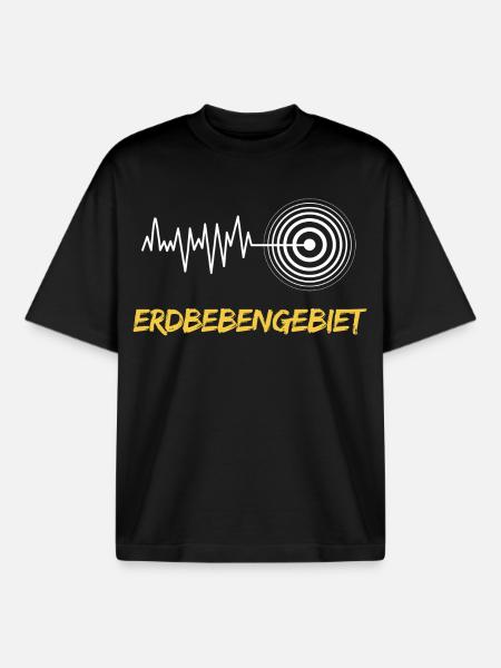 Erdbebengebiet Bewusstsein - Boxy Heavyweight Unisex Organic T-Shirt von Stanley/Stella - Schwarz