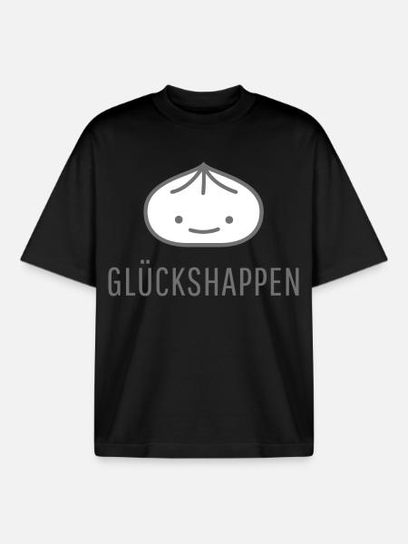 Happy dumplings - Boxy Heavyweight Unisex Organic T-Shirt by Stanley/Stella - black