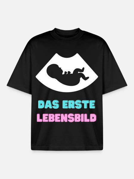 Das Erste Lebensbild - Boxy Heavyweight Unisex Organic T-Shirt von Stanley/Stella - Schwarz