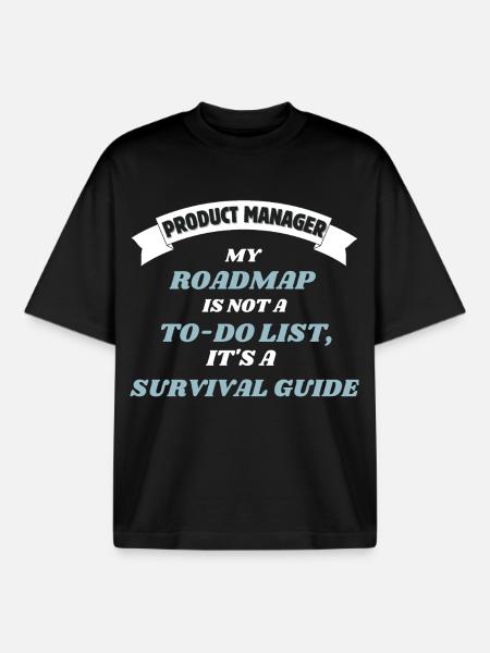 Product Manager - Roadmap - Boxy Heavyweight Unisex Organic T-Shirt von Stanley/Stella - Schwarz