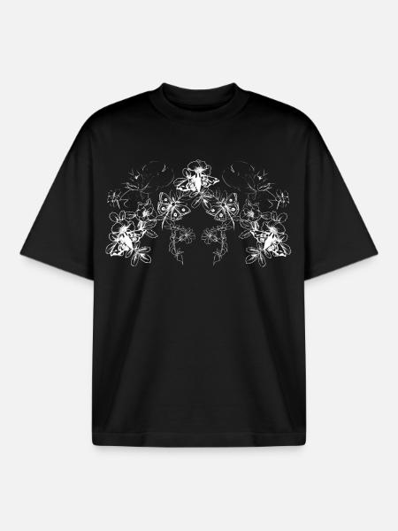 MOTHS - Boxy Heavyweight Unisex Organic T-Shirt by Stanley/Stella - black