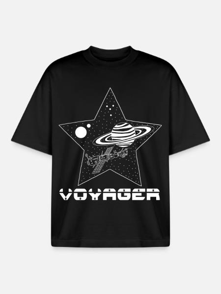 Galactic Journey - Boxy Heavyweight Unisex Organic T-Shirt by Stanley/Stella - black