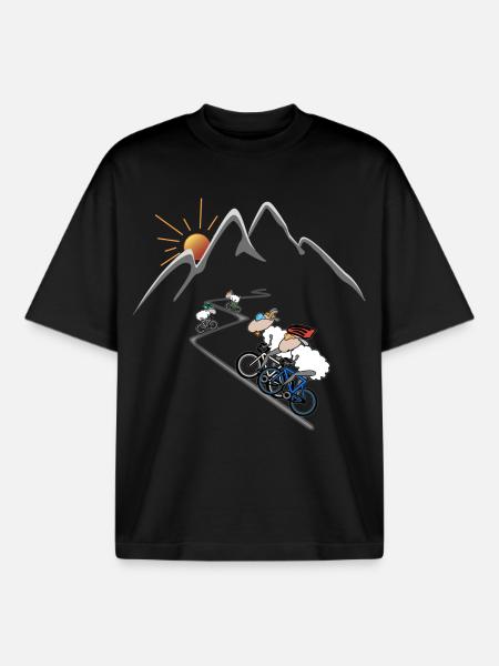 Cycling - Boxy Heavyweight Unisex Organic T-Shirt by Stanley/Stella - black