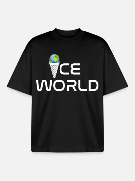 World - Boxy Heavyweight Unisex Organic T-Shirt by Stanley/Stella - black