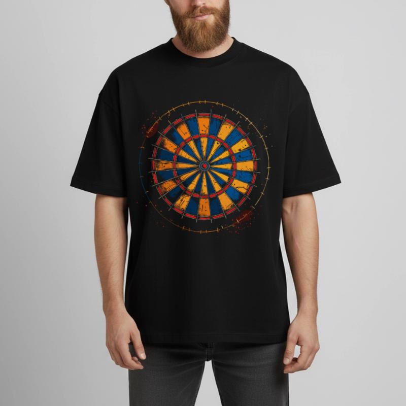 Dessin de jeu de fléchettes T-shirt unisexe boxy épais biologique Stanley/Stella