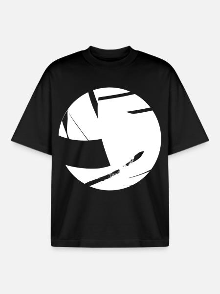 Volleyball Comic Look - Boxy Heavyweight Unisex Organic T-Shirt by Stanley/Stella - black