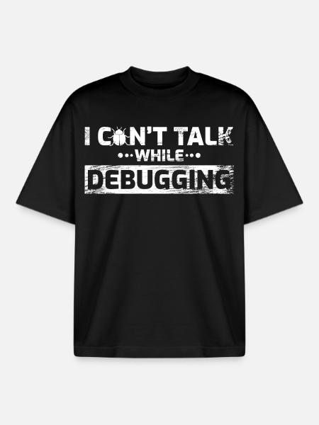 Software Developer Joke - Boxy Heavyweight Unisex Organic T-Shirt by Stanley/Stella - black