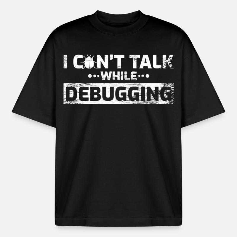 Software Developer Joke - Boxy Heavyweight Unisex Organic T-Shirt by Stanley/Stella - black