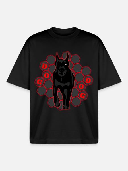 Dobermann Überlebender - Boxy Heavyweight Unisex Organic T-Shirt von Stanley/Stella - Schwarz