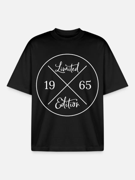 Edition limitée 1965 - T-shirt unisexe boxy épais biologique Stanley/Stella - noir
