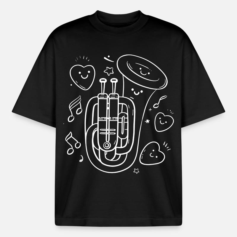 Tuba Comic - Boxy Heavyweight Unisex Organic T-Shirt von Stanley/Stella - Schwarz