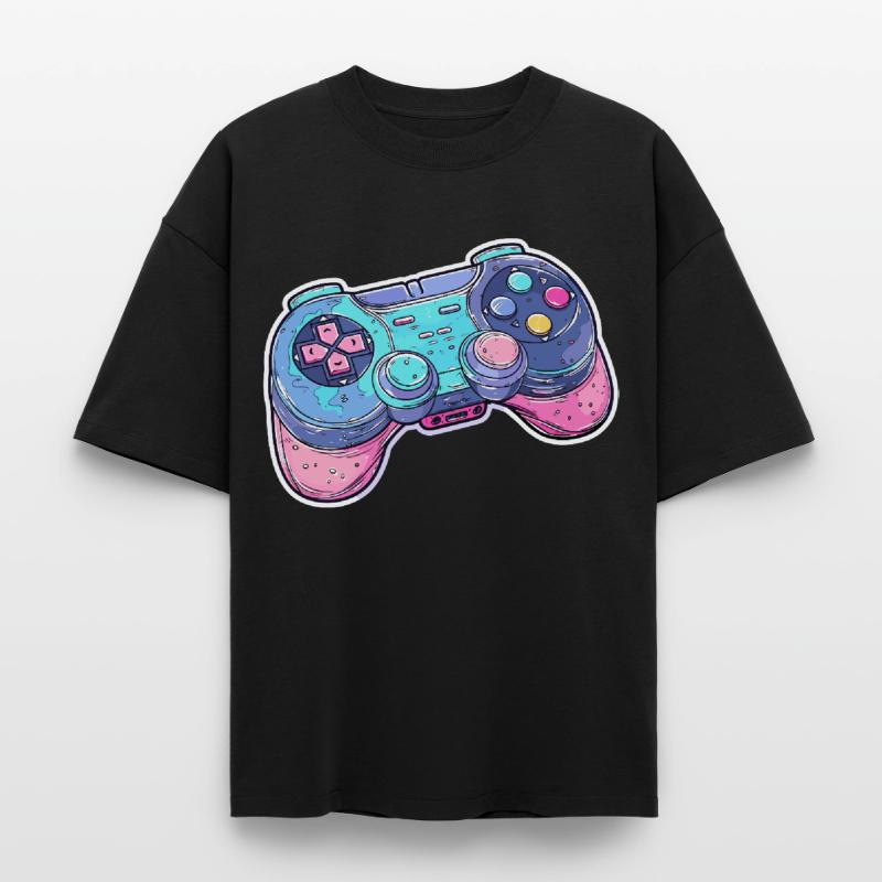 Game Controller Graphics Boxy Heavyweight Unisex Organic T-Shirt by Stanley/Stella