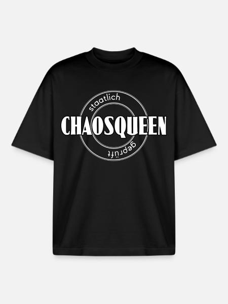 Chaosqueen - Boxy Heavyweight Unisex Organic T-Shirt von Stanley/Stella - Schwarz