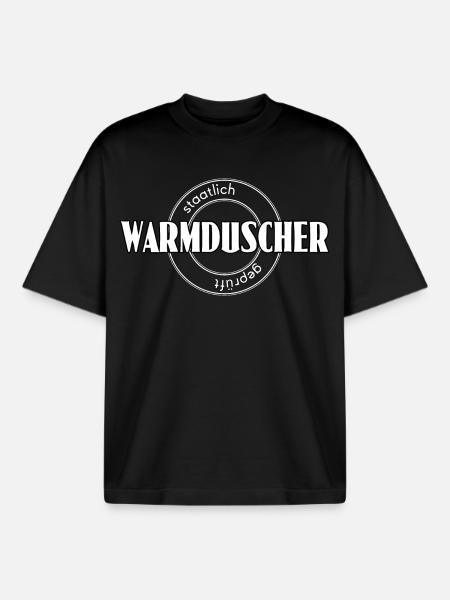 Warmduscher - Boxy Heavyweight Unisex Organic T-Shirt von Stanley/Stella - Schwarz