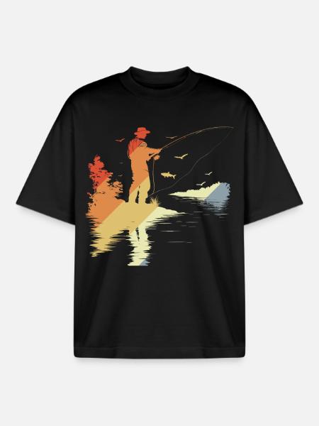 Fischer Retro Stil - Boxy Heavyweight Unisex Organic T-Shirt von Stanley/Stella - Schwarz