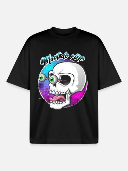 Mort de rire - T-shirt unisexe boxy épais biologique Stanley/Stella - noir