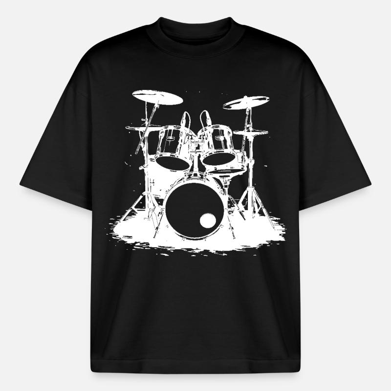 Percussion - Heavyweight Boxy Unisex T-Shirt by Stanley/Stella - black
