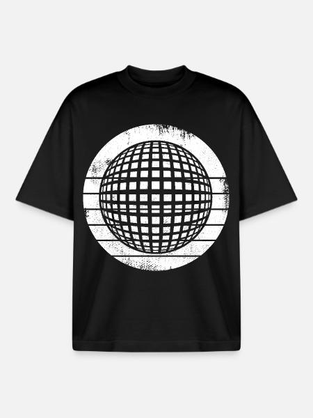 80s Disco - Boxy Heavyweight Unisex Organic T-Shirt by Stanley/Stella - black