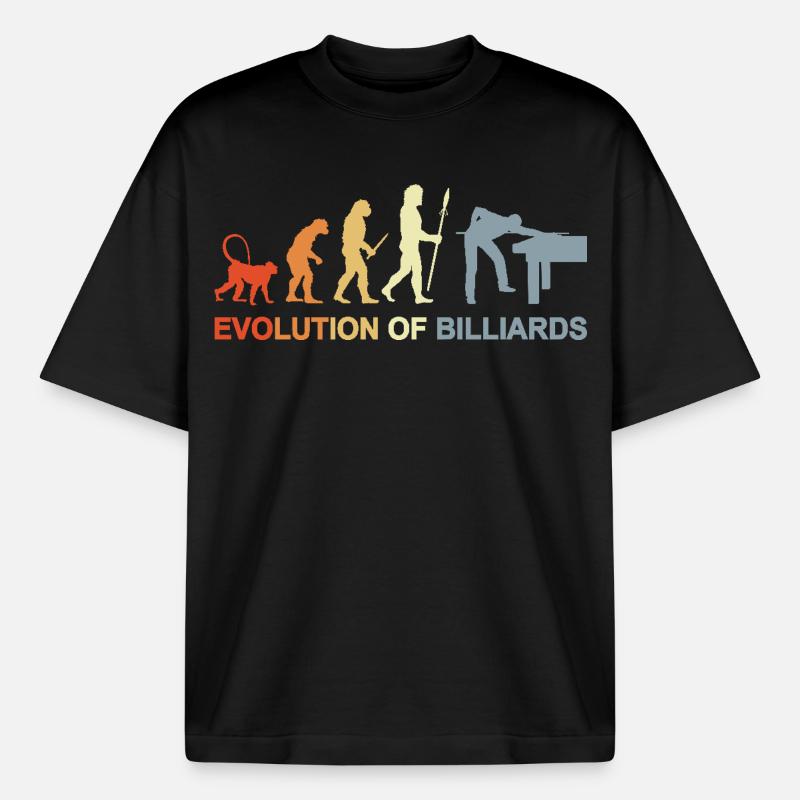 Pool Billard Evolution - Boxy Heavyweight Unisex Organic T-Shirt von Stanley/Stella - Schwarz
