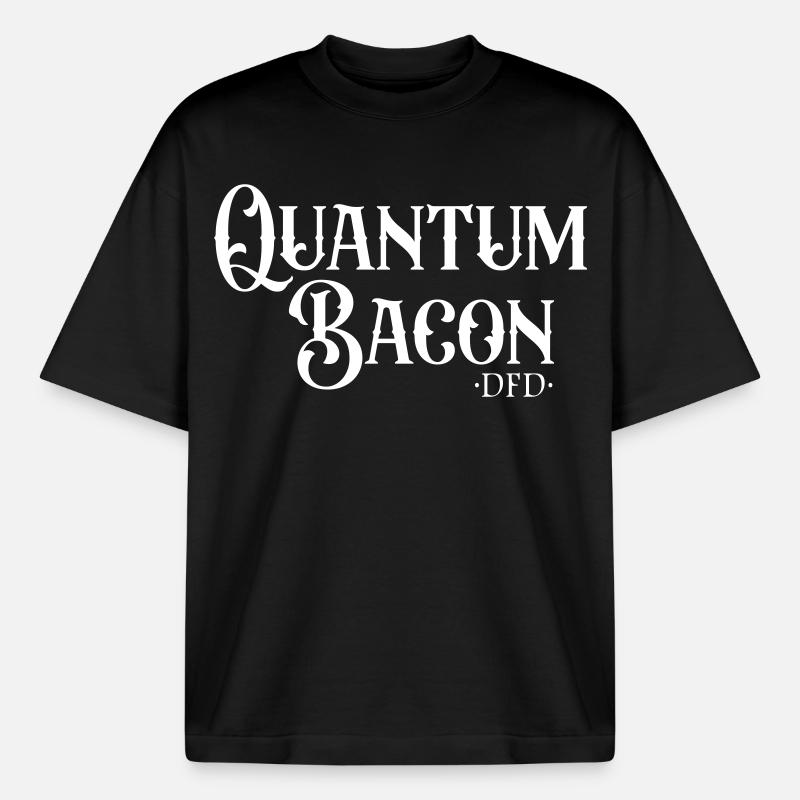 Quantum Bacon - Heavyweight Boxy Unisex T-Shirt by Stanley/Stella - black